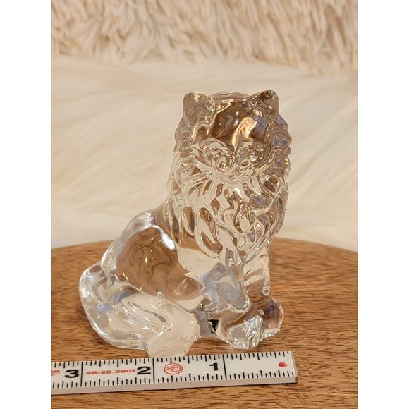 Vintage 1996 Lenox Collection "Grace" Crystal Cat Paperweight - Picture 1 of 7